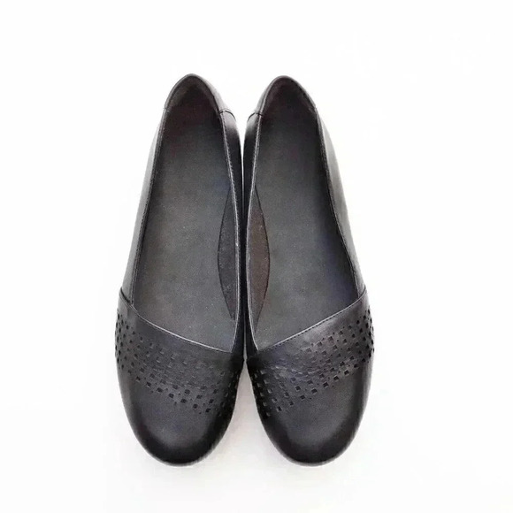 Abeo Fleur Pro 24/7 Womens Black Leather Perforated Comfort Flats Size 7… - Picture 2 of 10